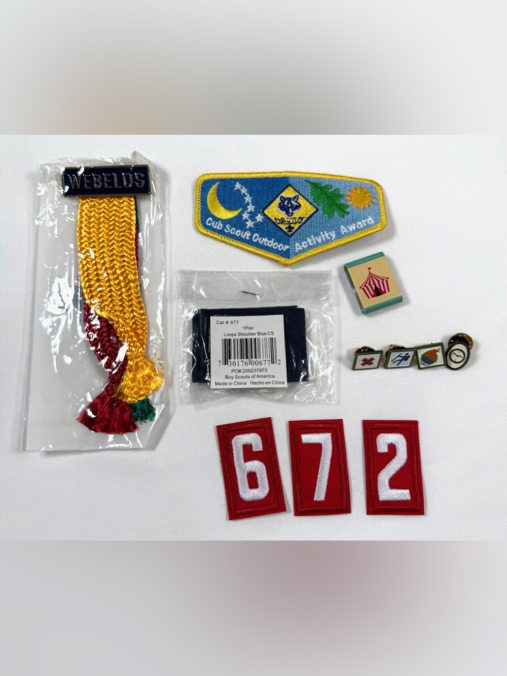 BOY SCOUTS OF AMERICA Webelos‎ Badges Patches Pins Set Outdoor Activity Awards